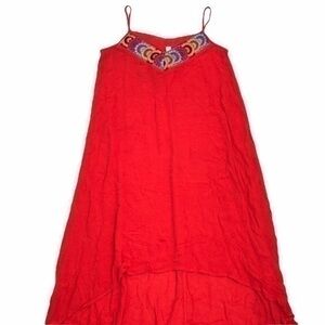 Alya Spaghetti Strap Embroidered High Low …